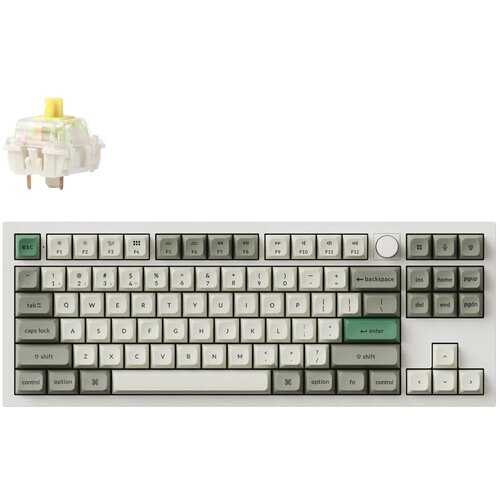 KEYCHRON Q3 Max QMK/VIA Brezžična Mehanska Tipkovnica, Bluetooth / 2.4 GHz, Banana Tactile Switch, US Layout, Q3M-P4, (21733259) Slike