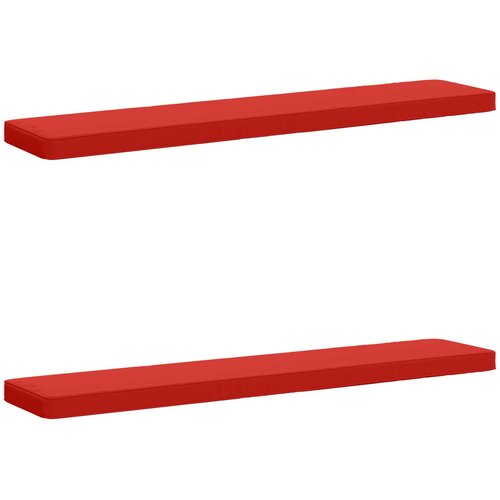  Jastučići za klupe - 2 dijela VUGHT 2 pcs 100% poliester Crvena Slike