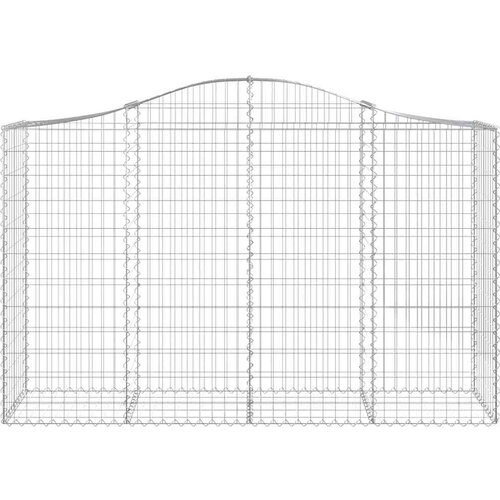  Lučne gabionske ko&amp;scaron;are 10kom 200x50x120/140cm pocinčano željezo Slike