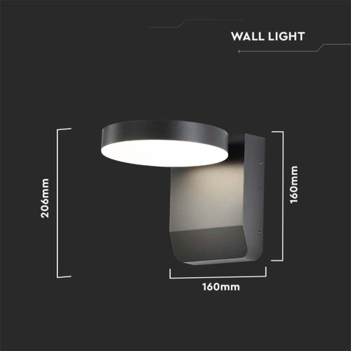  Spolja&amp;scaron;nje zidno fleksibilno LED svetilo 17W/230V IP65 3000K crno Slike