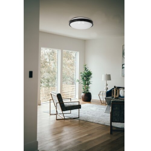  plafonsko svetlo 2xE27/40W/230V prečnik 29,5 cm crno Slike