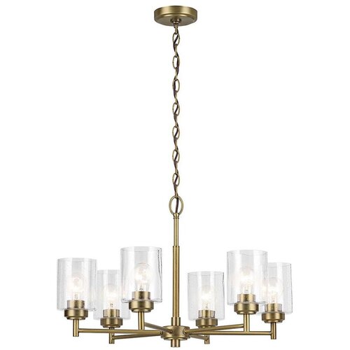  Kichler KL-WINSLOW6-NBR - Luster na lancu WINSLOW 6xE27/60W/230V mesing Cene