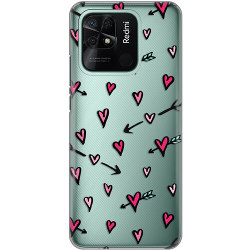 Maska silikonska print skin za xiaomi redmi 10C heart pattern Slike