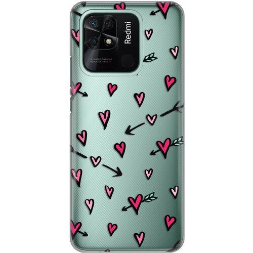 maska silikonska print skin za xiaomi redmi 10C heart pattern Slike