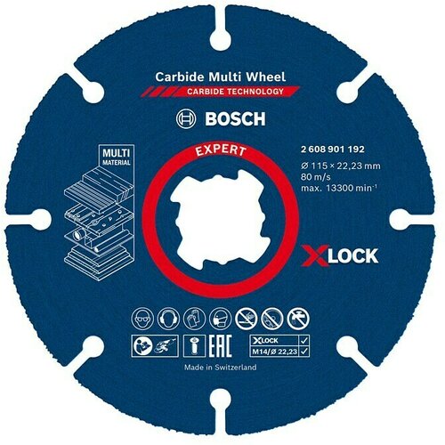Bosch EXPERT Carbide Multi Wheel X-LOCK rezna ploča od 115 mm, 22,23 mm 2608901192 Slike