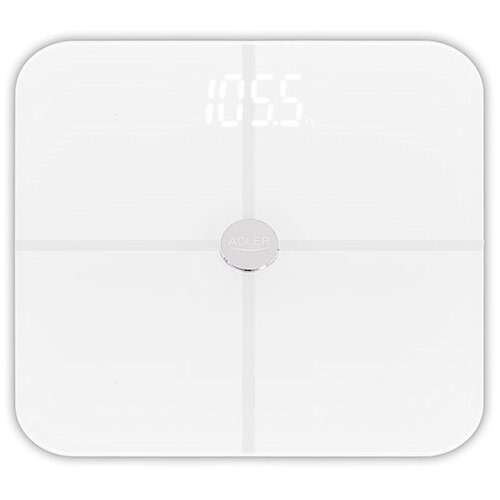 Adler Smart Bathroom Scale | AD 8187 | Maximum weight (capacity) 180 kg | Accuracy 100 g | Body Mass Index (BMI) measuring | White Cijene