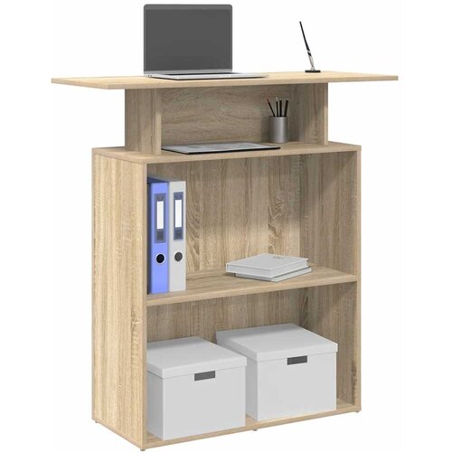 VidaXL Recepcijski stol sonoma hrast 100x40x104 cm konstruirano drvo Slike