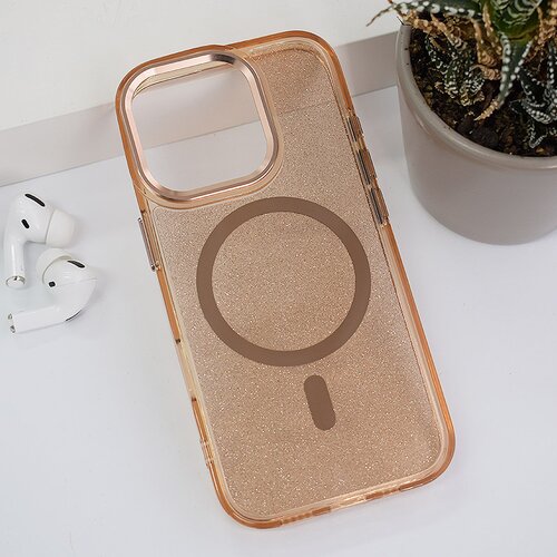  Maska za iPhone 16 Pro Mag Case Glitter zlatna Cene