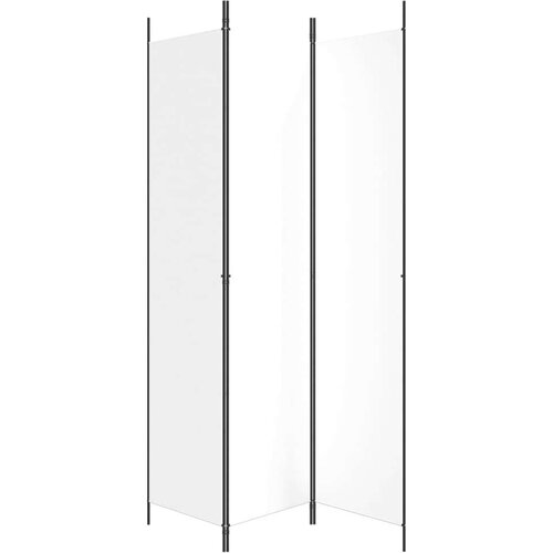  Sobna pregrada s 3 panela bijela 150 x 220 cm od tkanine Slike