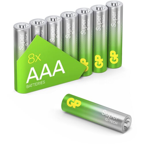 GP Batteries alkalna baterija Super, AAA, LR03, 1.5 V, 8 kos, B01138 Cene