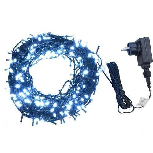 VidaXL Lučke na vrvici 600 LED notranje/zunanje IP44 60 m hladno bele Slike