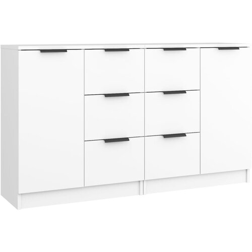 Maison Chic Komoda - Predalnik 2 kosa bela 60x30x70 cm konstruiran les, (21718865) Cene