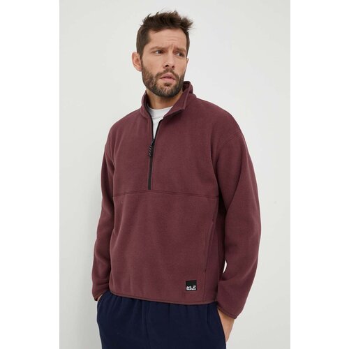 Jack Wolfskin Dukserica za muškarce, boja: bordo, glatka Cijene