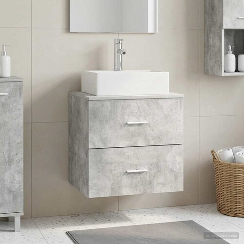  Umivaonik s policom Betonska siva 49,5 x 41 x 62,5 cm Cene