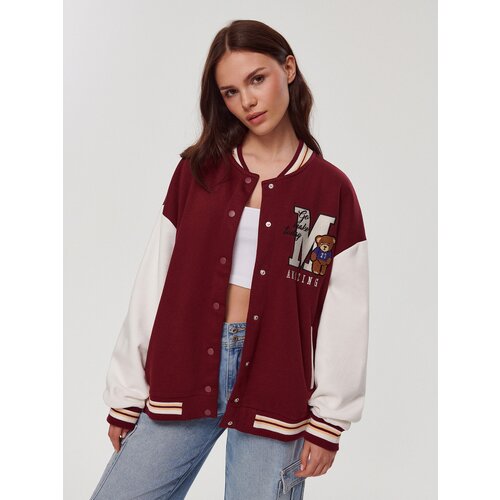 House - Gornji dio trenirke baseball stila s vezom - Bordo Slike