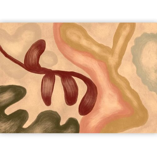  Foto tapeta - Colorful shapes &amp;ndash; worn-out figures in lime wash technique 250x175 Slike