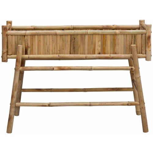  Vrtni saksija s držačem Prirodna 100 x 38 x 74 cm Bambus Slike