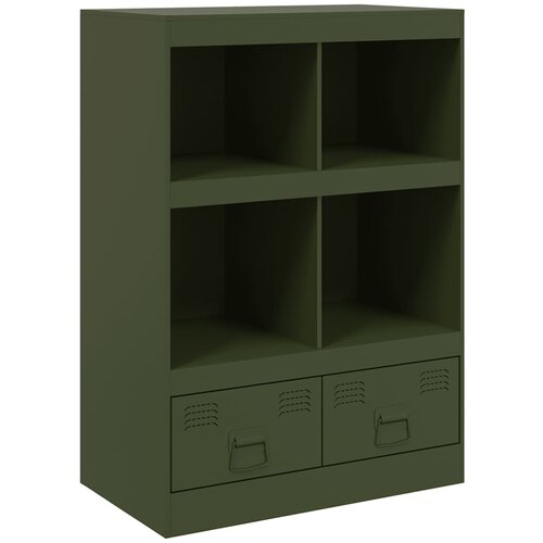 Maison Chic Komoda - Predalnik olivno zelena 67x39x95 cm jeklo, (21715587) Slike