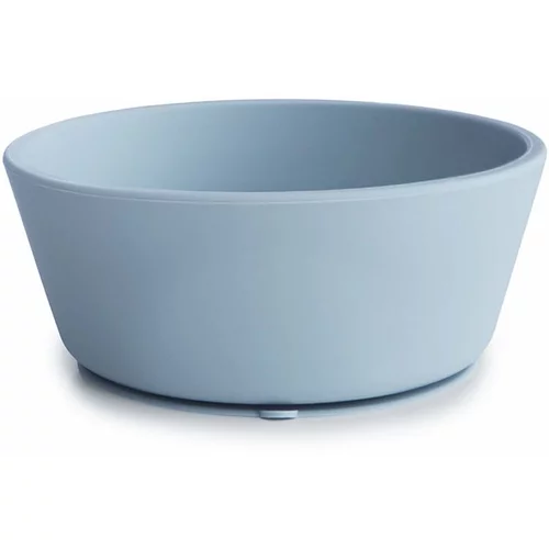 Mushie Silicone Suction Bowl silikonska zdjelica s vakuumskim držačem Powder Blue 1 kom