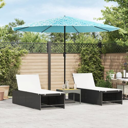 vidaXL Vrtni suncobran s čeličnom šipkom plavi 324x324x247 cm Cijene
