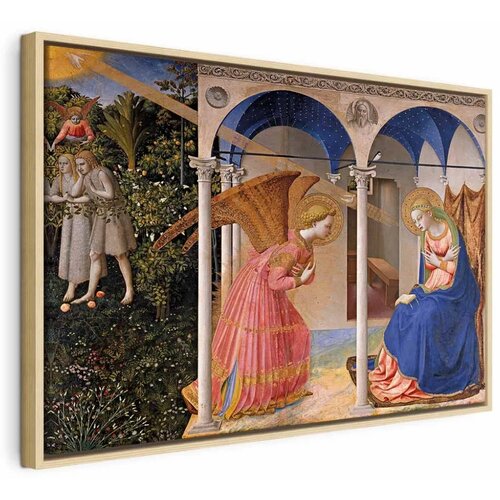 Slika - Fra Angelico – The Annunciation 90x60 U prirodnom drvenom okviru Cene