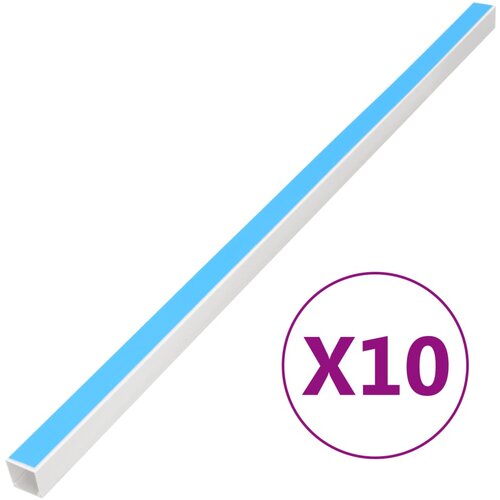 VidaXL Kanalice za kabele samoljepljive 30x20 mm 10 m PVC Slike