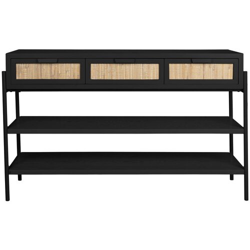 Dutchbone Črna stranska mizica 38x120 cm Yasu – Cene