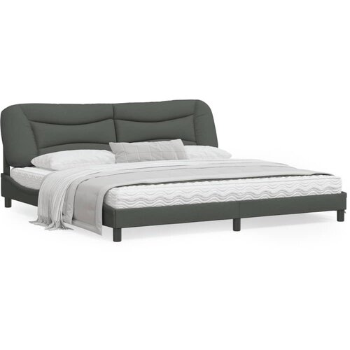 vidaXL Okvir za krevet s uzglavljem tamnosivi 200 x 200 cm od tkanine Cene