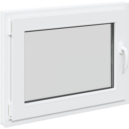  Prozor za podrum RISOR 80 x 50 cm PVC i staklo Bijela Slike