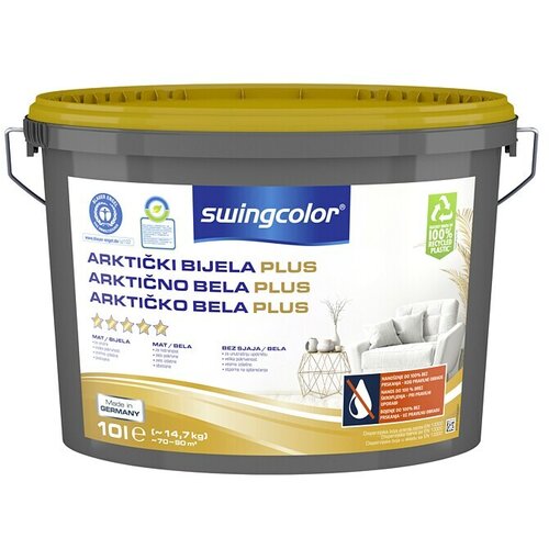 SWINGCOLOR Notranja disperzijska barva Plus (arktično bela, 10 l) Cene