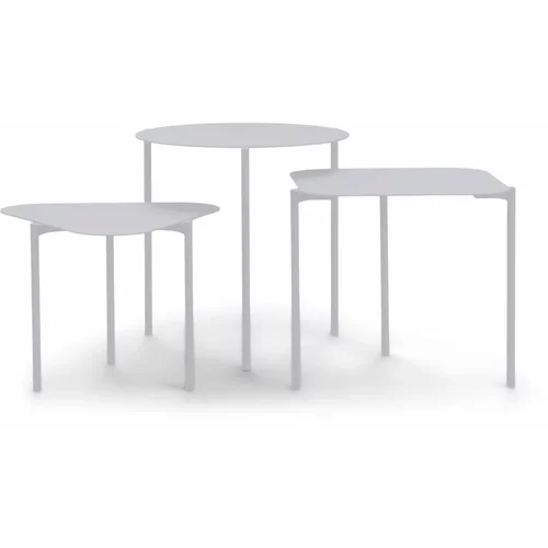 Spinder Design Kovinske okrogle stranske mizice v kompletu 3 ks 46.5x46.5 cm Do-Re-Mi –