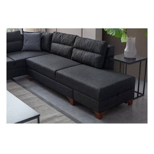Atelier Del Sofa Ugaona garnitura na razvlačenje Tloft Left, 230x285 cm, Siva Slike