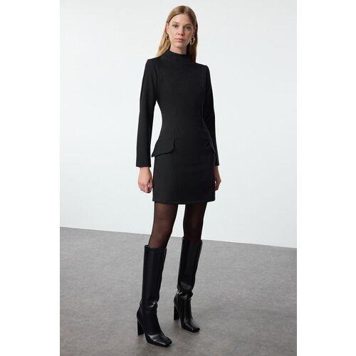 Trendyol Black A-Line Pocket Detailed Mini Woven Dress Slike