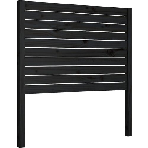 Maison Chic posteljno vzglavje - vzglavna omarica - nočna omarica črno 96x4x100 cm trdna borovina, (21706083) Slike