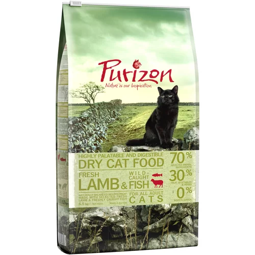 Purizon Adult jagnjetina & riba - brez žit - Varčno pakiranje: 2 x 6,5 kg