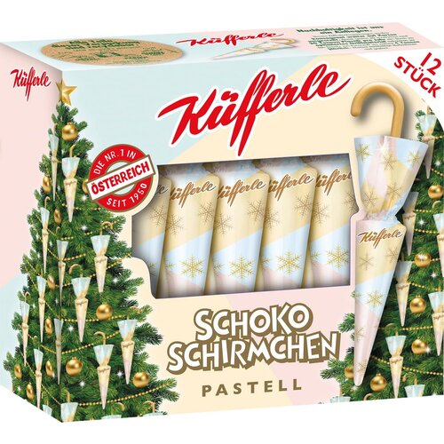 K&amp;uuml;fferle Čokoladni dežniki PASTEL, 12 kosov - 162 g Slike