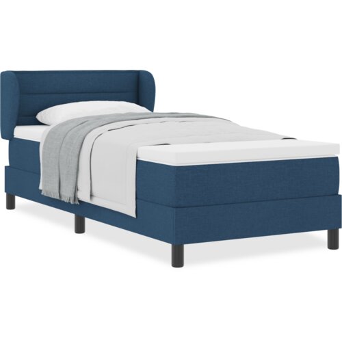 Box Spring Krevet s Madracem Plava 90x190 cm Tkanina Slike