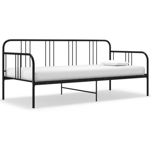  Za krevet na razvlačenje crni metalni 90 x 200 cm Cijene
