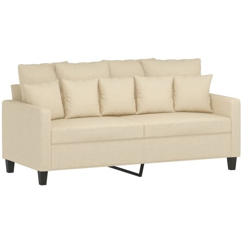  2-dijelni set sofa s jastucima krem od tkanine Slike