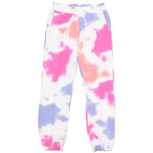 Trendyol Pink Tie Dye Washed Girl Knitted Thin Sweatpants