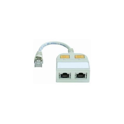 Telegärtner RJ45 omrežje Y-adapter CAT 5e [2x RJ45 vtič - 1x] 0\,15 m Bela J00029A0009, (20410580) Cene