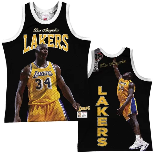 Mitchell And Ness muška Shaquille O'Neal 34 Los Angeles Lakers Mitchell & Ness Behind the Back Player Tank Top majica