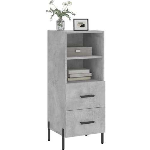  Komoda siva boja betona 34,5x34x90 cm od konstruiranog drva Slike