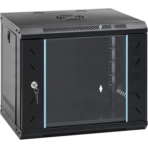 vidaXL Omara za omrežje s shranjevanjem Črna 53 x 45 x 45 cm Jeklo Cene