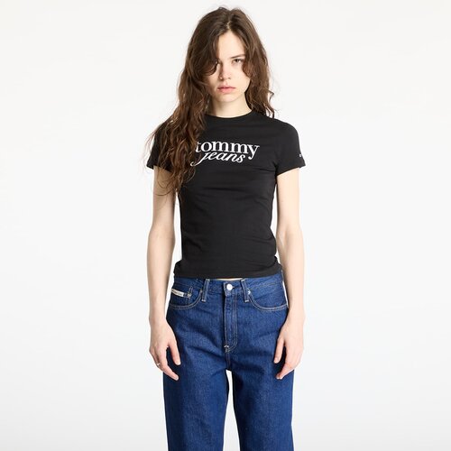 Tommy Hilfiger Majica Tommy Jeans Slim Essential Tee Black S Cene