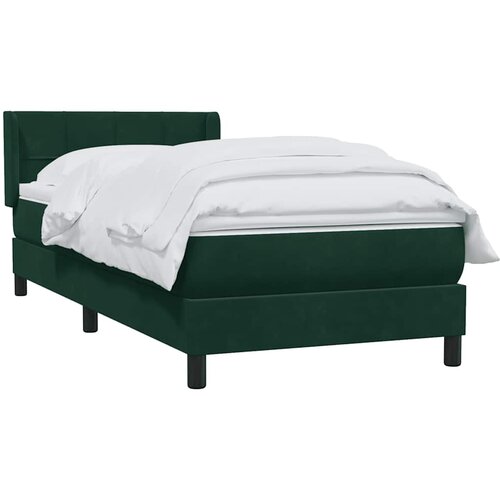 Box Spring krevet s madracem tamnozeleni 80x220 cm bar&amp;scaron;un Slike