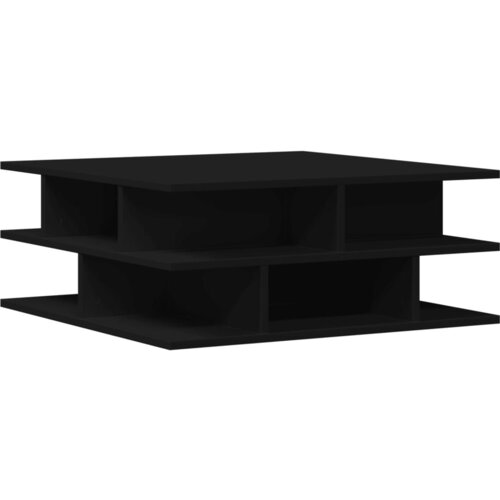  Stolić za kavu crni 70x70x29 cm od konstruiranog drva Slike