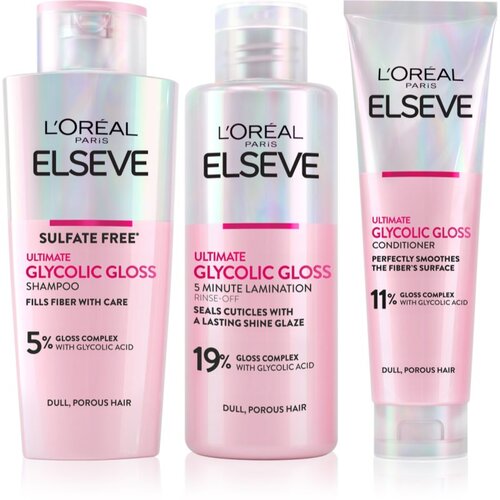 L&amp;acute;Or&amp;eacute;al Paris Elseve Glycolic Gloss set za lase Slike