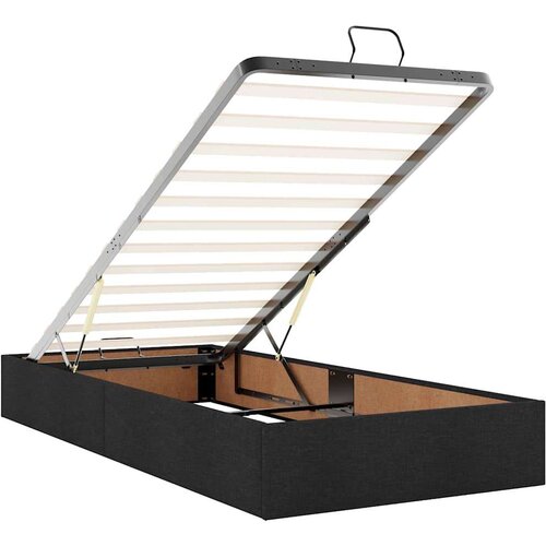 vidaXL Otomanski okvir kreveta s madracima crni 200x200cm od tkanine Cijene