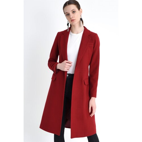Dewberry Z6613 LADIES&amp;#039; COAT-BURGUNDY Slike